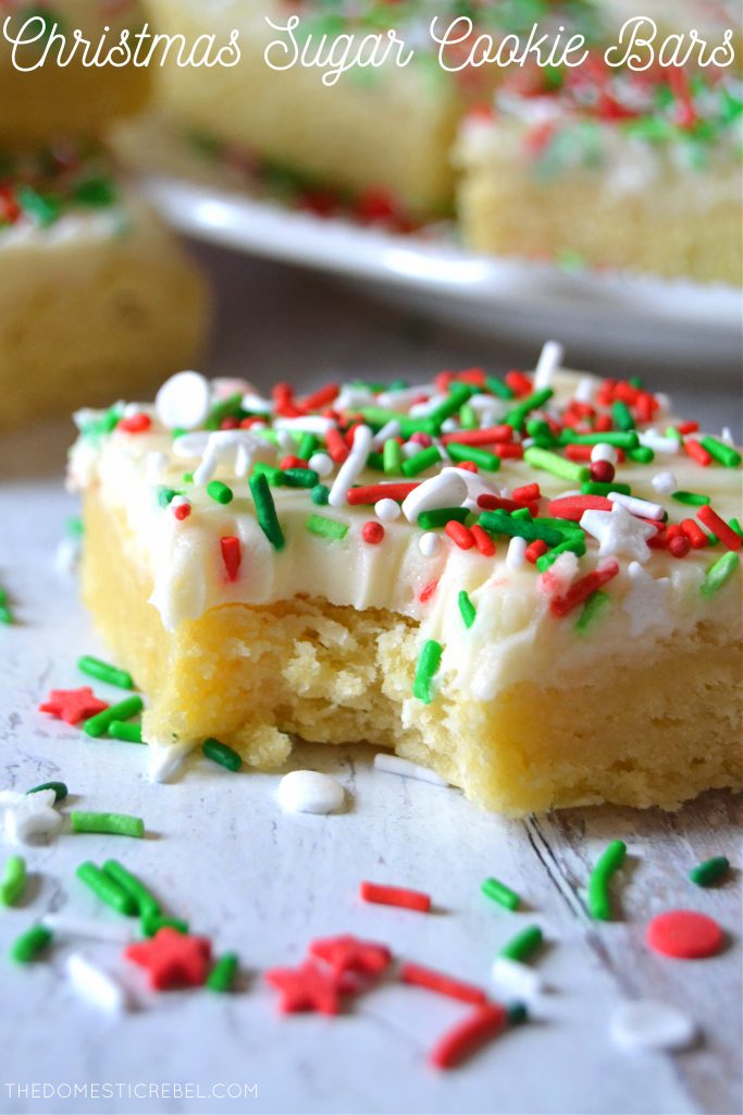 Christmas Sugar Cookie Bars