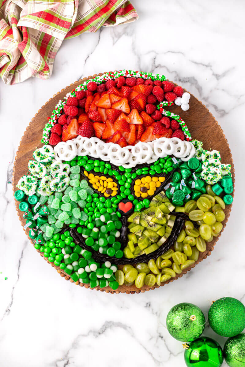 Grinch Christmas Dessert Charcuterie Board