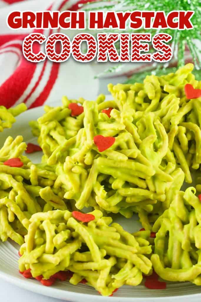 Grinch Haystack Cookies