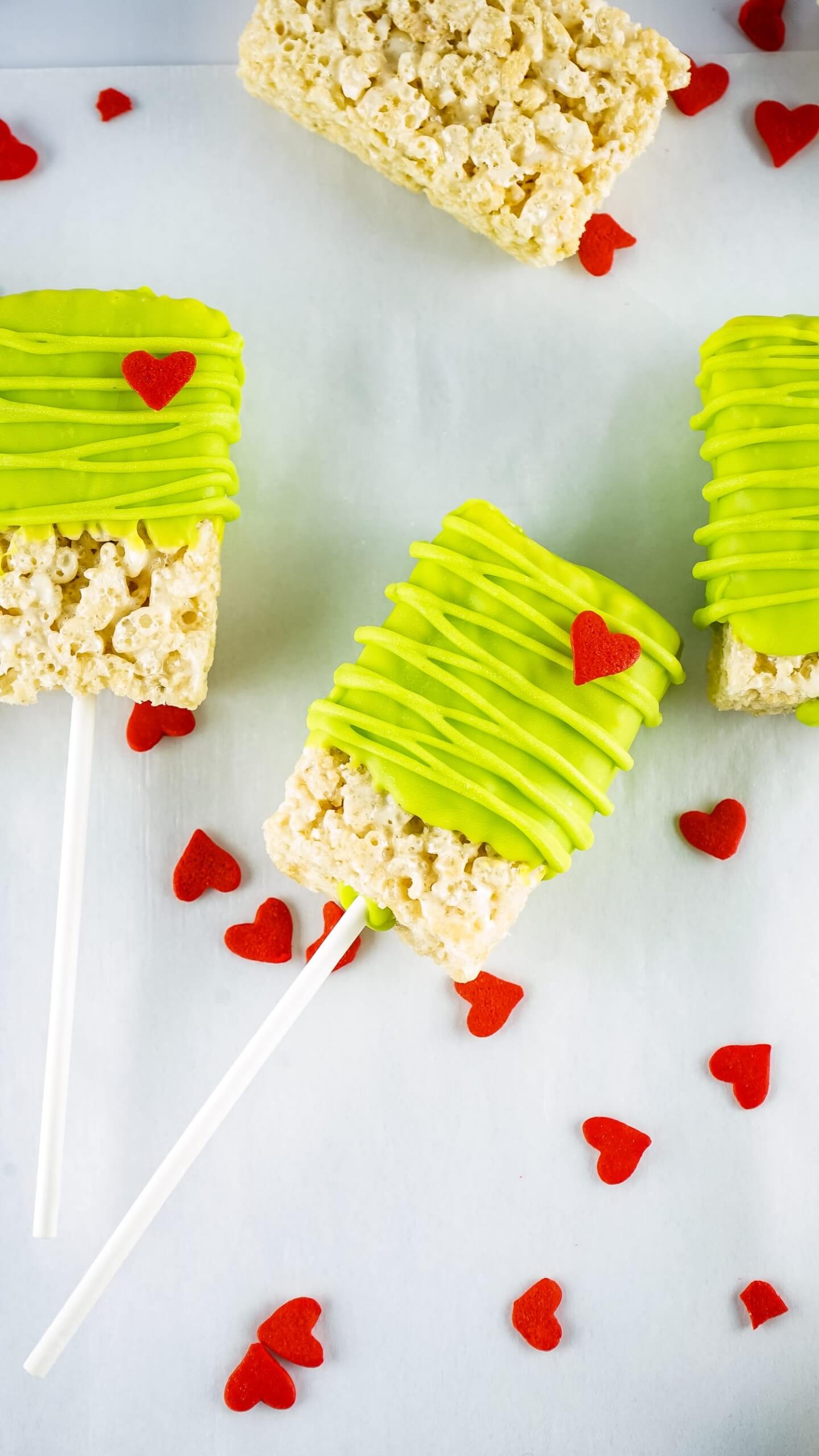 Grinch Rice Krispies Treat Pops