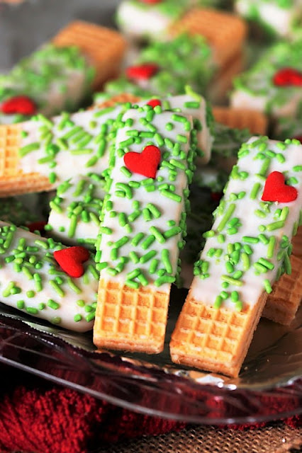 Grinch White Chocolate Sugar Wafers