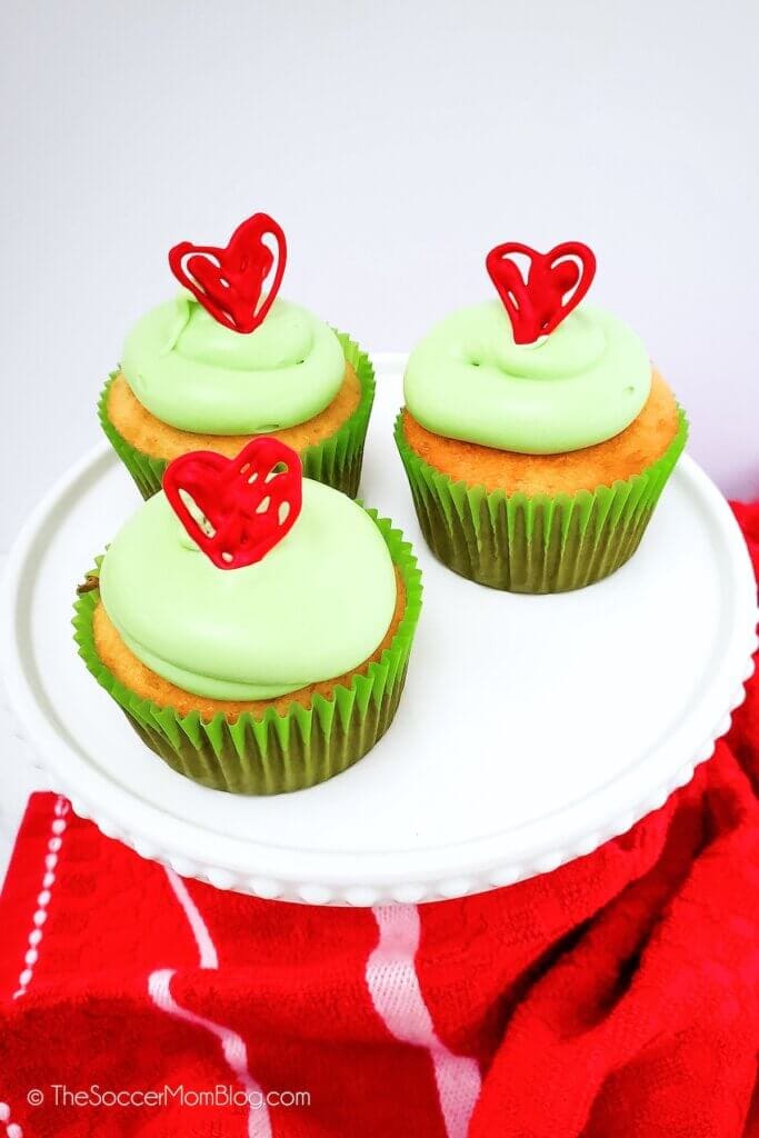 Homemade Grinch Cupcakes