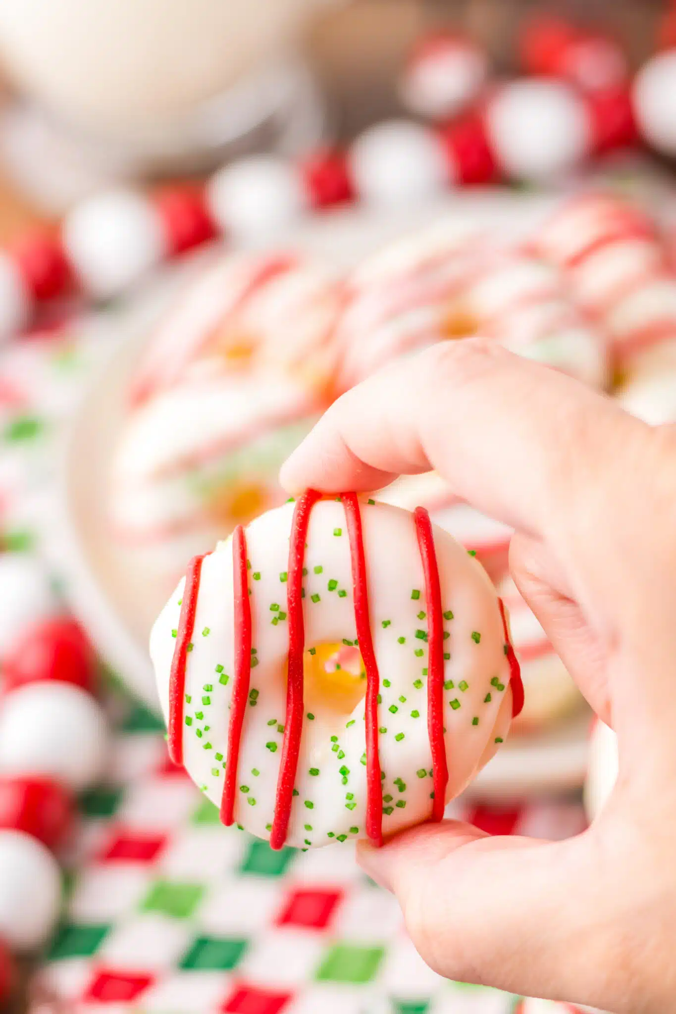 Mini Christmas Tree Cake Donuts