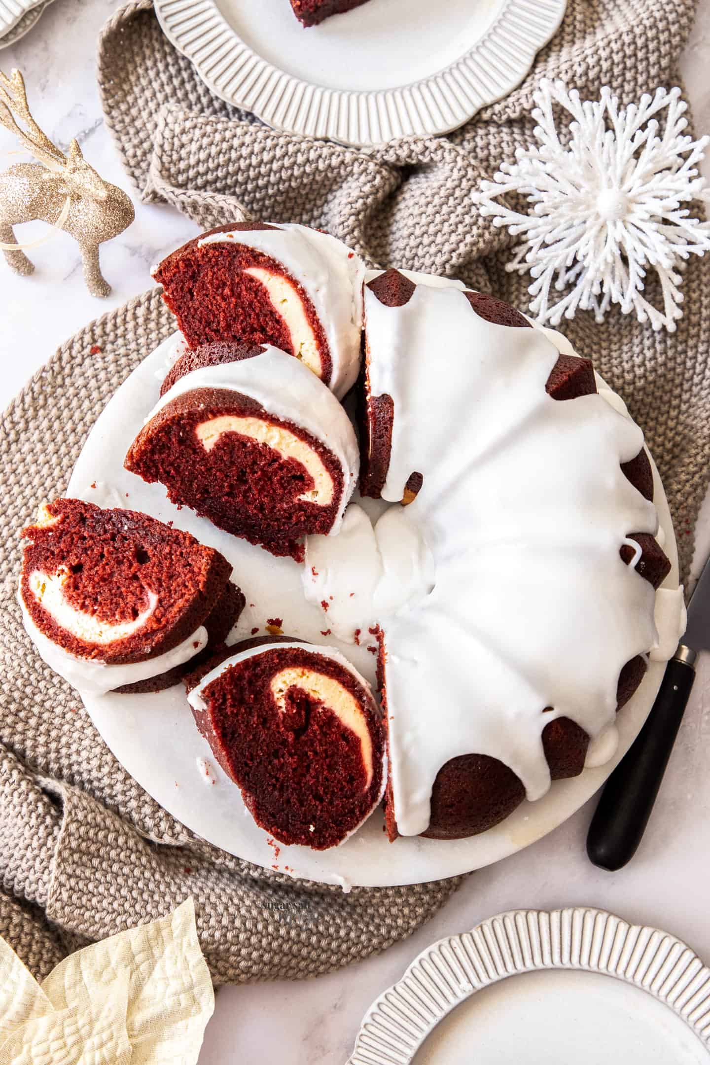 Red Velvet Bundt Cake With Cream Cheese Filling