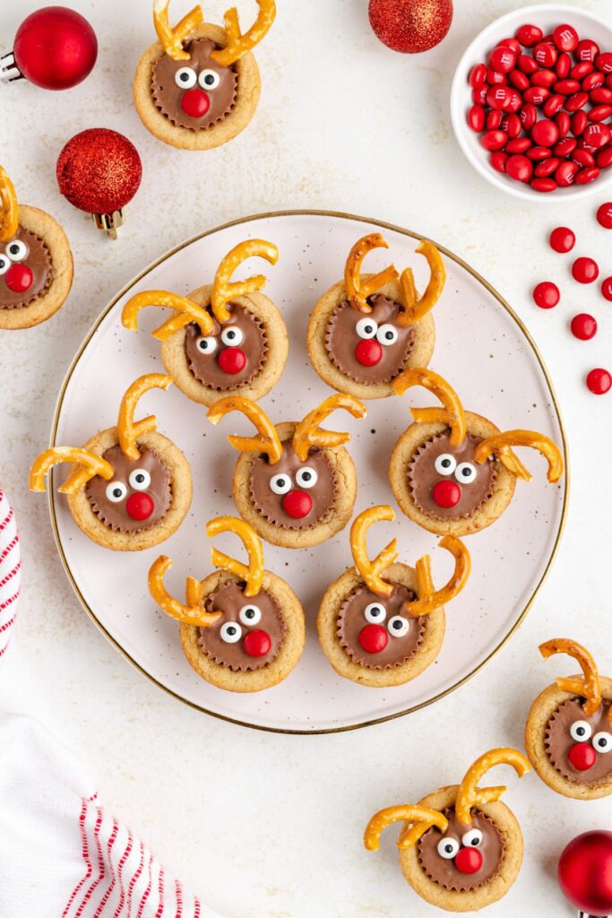 Peanut Butter Cup Reindeer Cookies