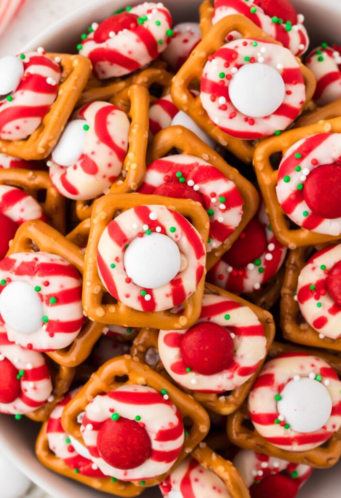 Peppermint Bark Pretzel Bites