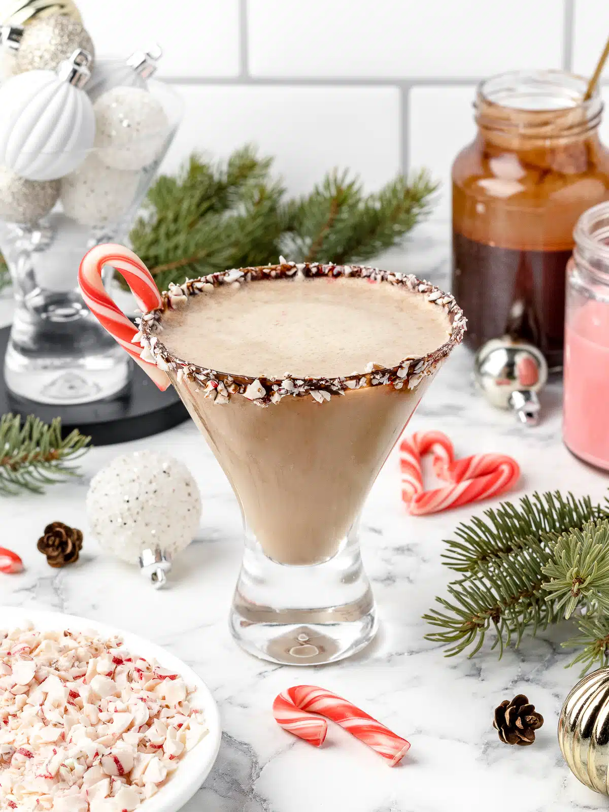 Peppermint White Russian Mocktail
