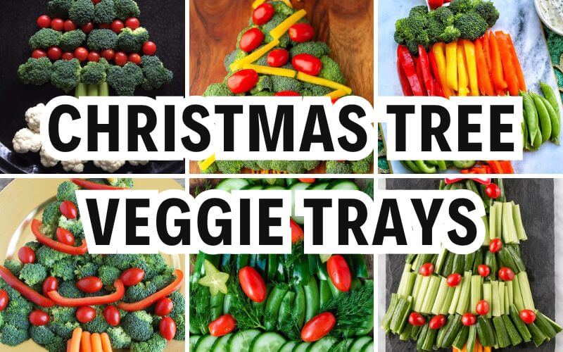 christmas tree veggie trays