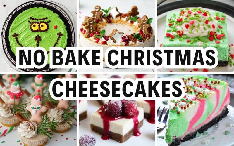 no bake christmas cheesecakes